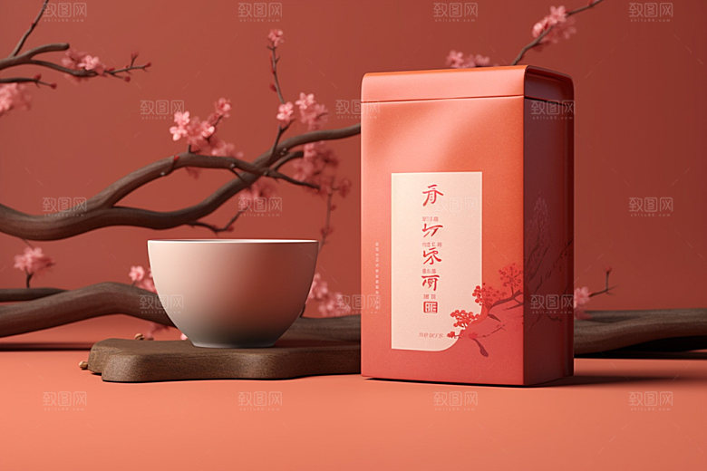 茶叶包装3D中国风模型