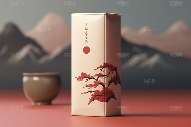 茶叶包装中国风3D模型