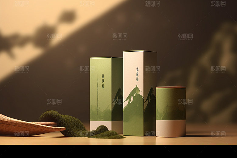茶叶包装中式中国风模型