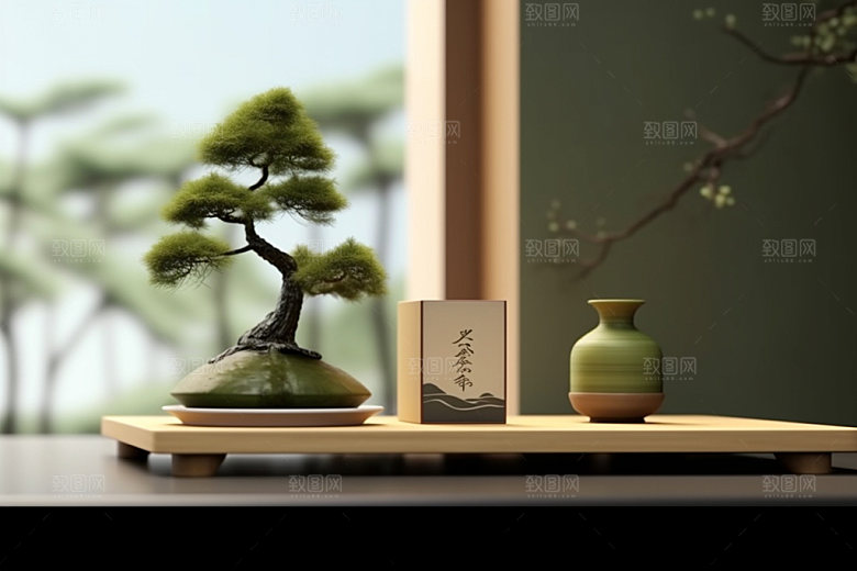 茶叶包装3D中式模型