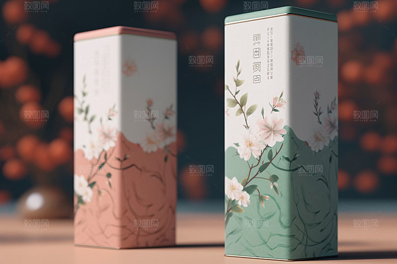 茶叶包装3D中式模型