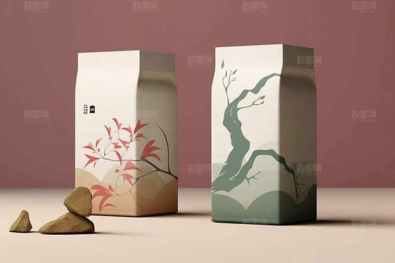 茶叶包装中式3D模型