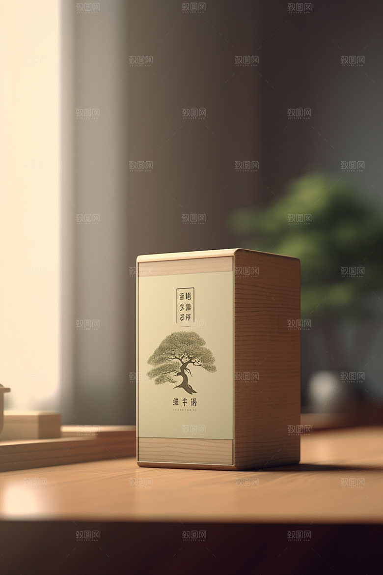 茶叶包装茶叶罐中式模型