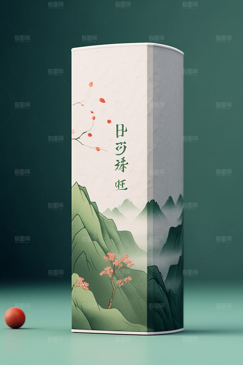 茶叶包装3D中国风模型