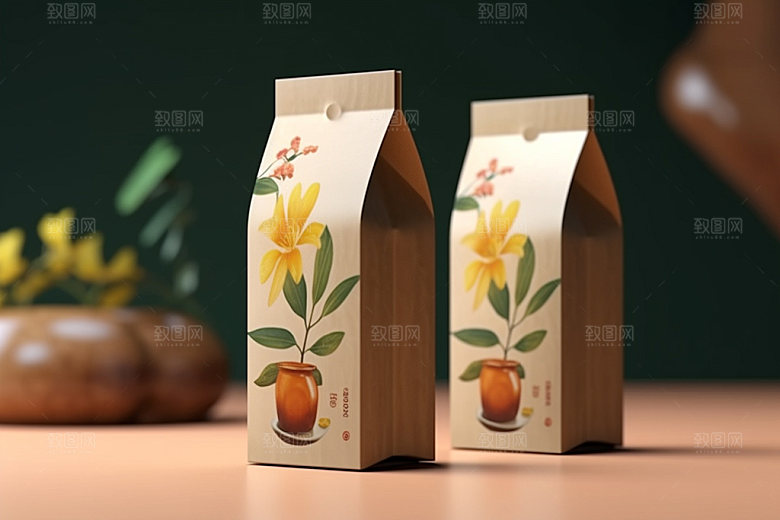 茶叶包装3D中国风模型