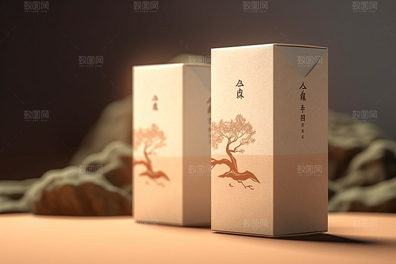 茶叶包装传统中国风模型