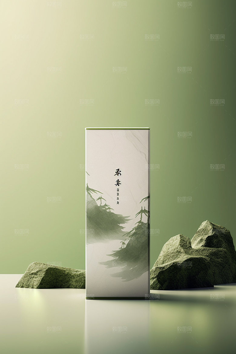 茶叶包装中式茶叶罐模型