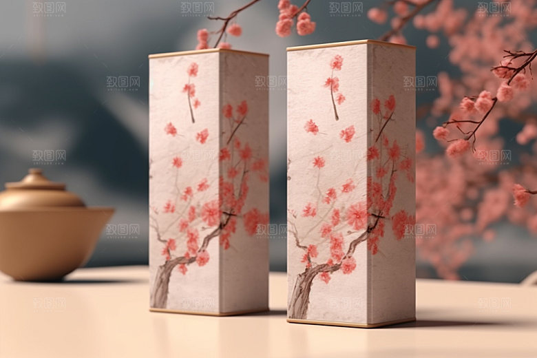 茶叶包装中国风传统模型