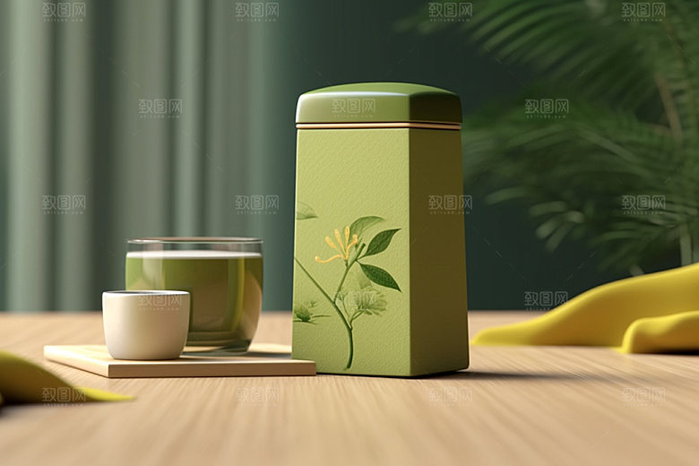 茶叶包装茶叶罐立体模型