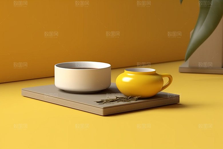 茶叶包装茶叶罐立体模型