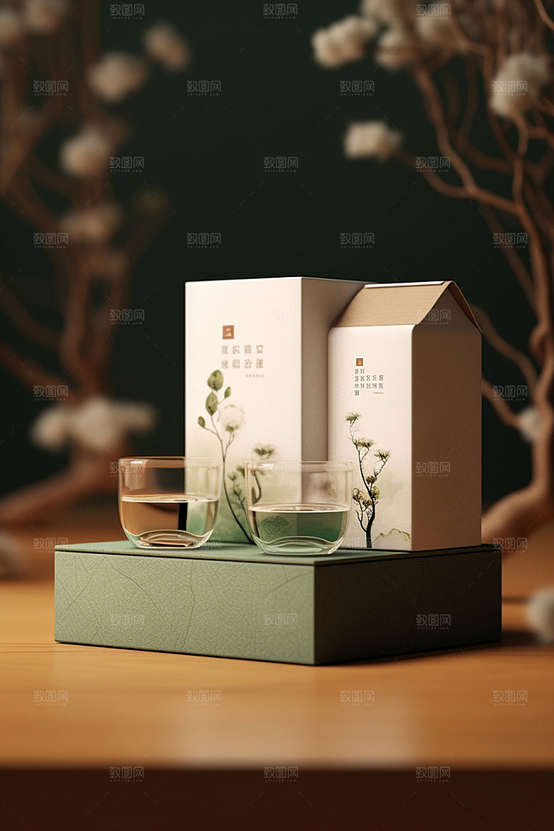 茶叶包装中式传统模型