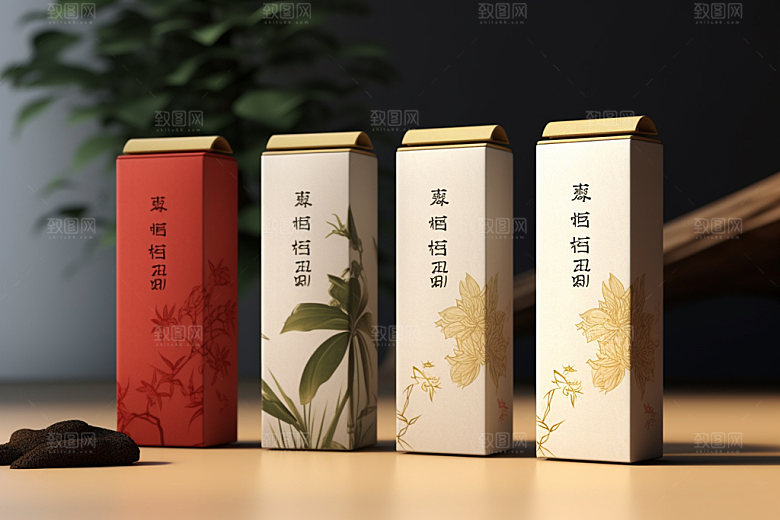茶叶包装传统3D模型