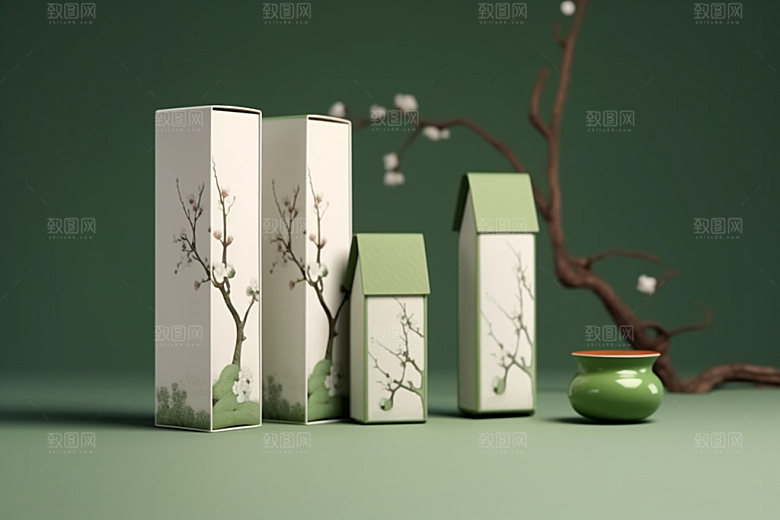 茶叶包装包装设计立体模型