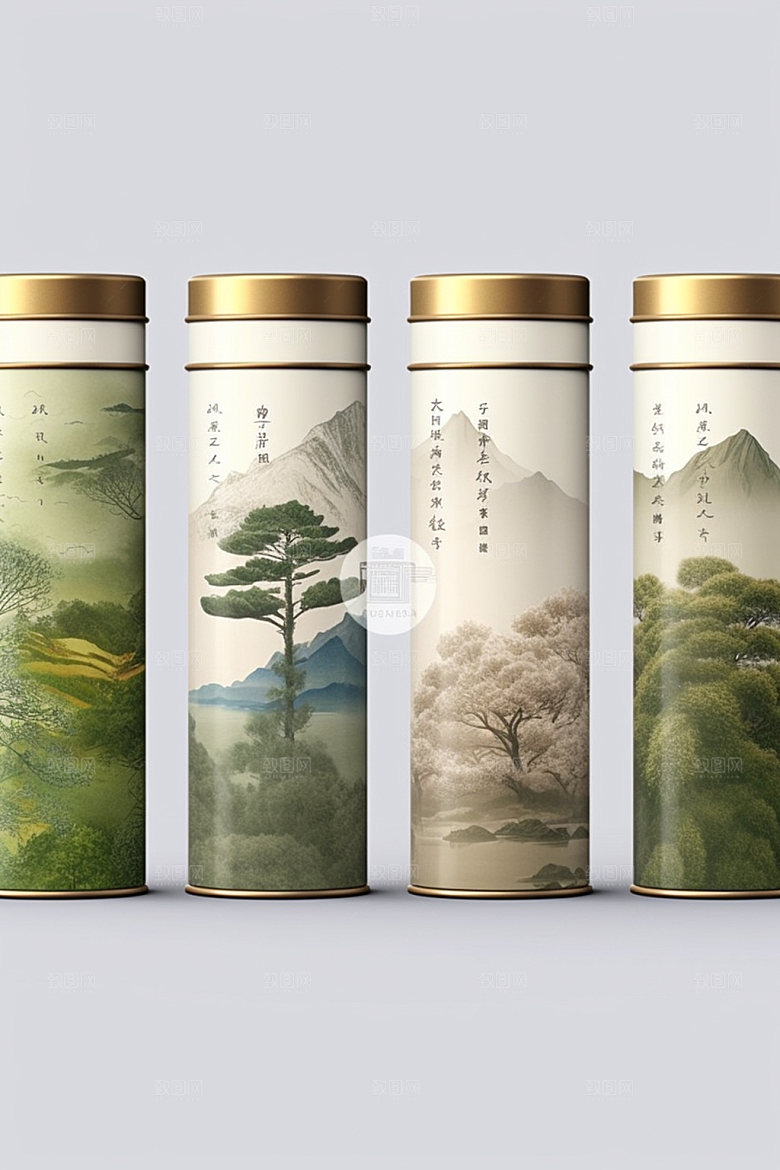 茶叶包装中国风包装设计模型
