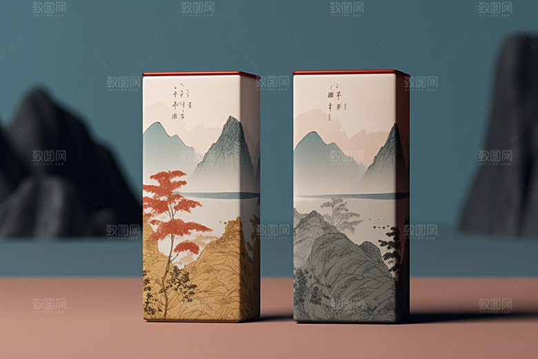 茶叶包装传统3D模型