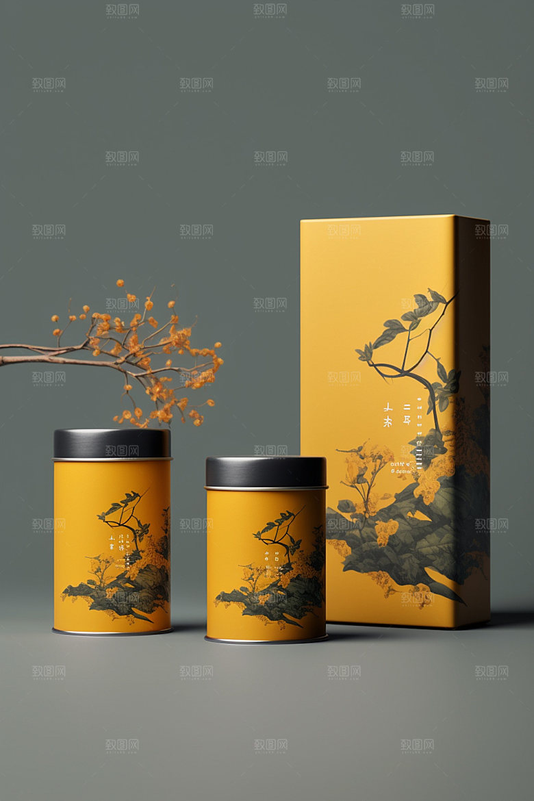 茶叶包装中式3D模型