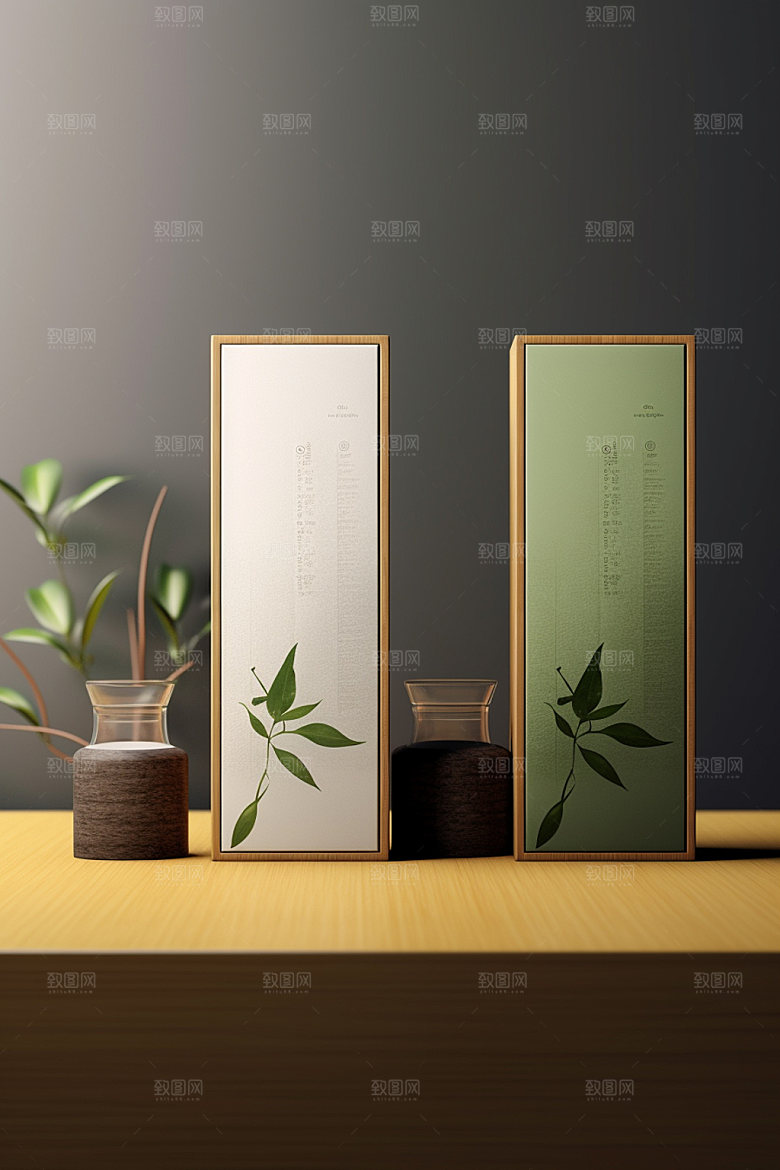 茶叶包装中式茶叶罐模型