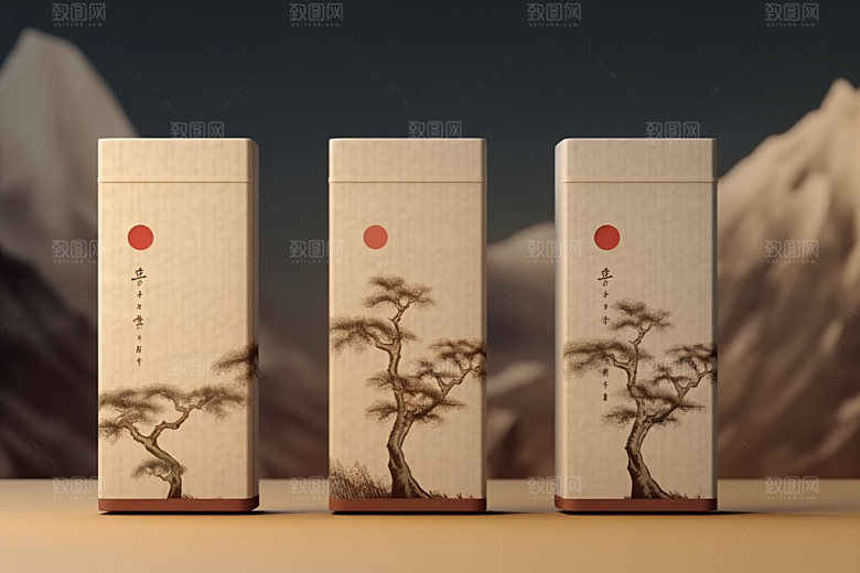 茶叶包装传统立体模型