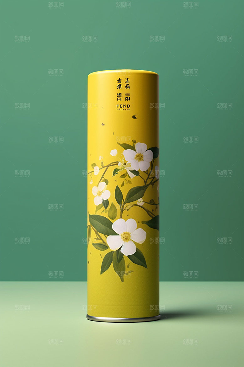 茶叶包装中式茶叶罐模型