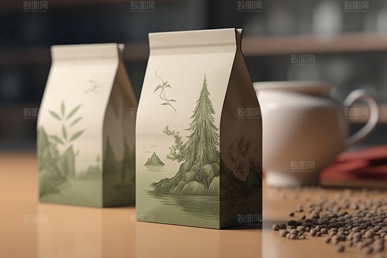 茶叶包装传统中式模型