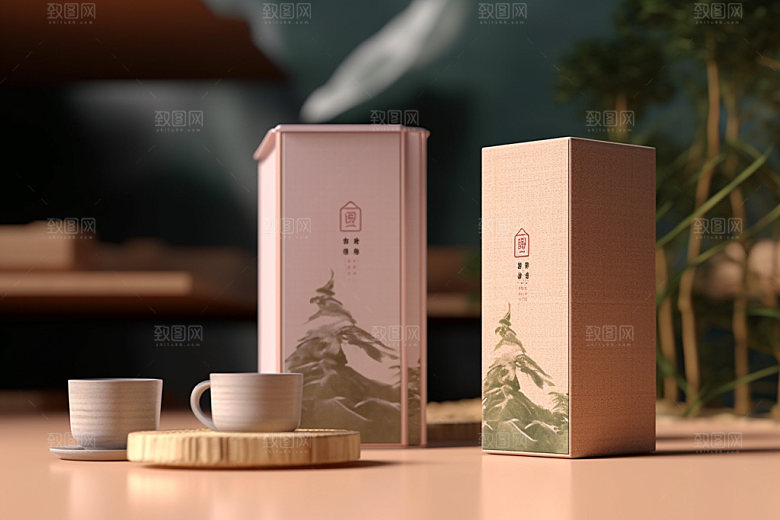 茶叶包装立体3D模型