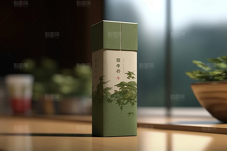 茶叶包装茶叶罐中式模型