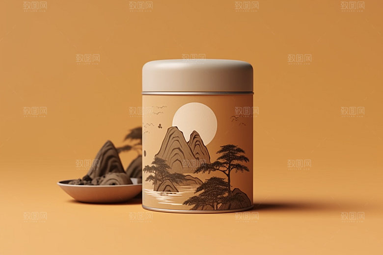 茶叶包装3D中式模型