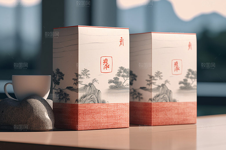 茶叶包装3D传统模型