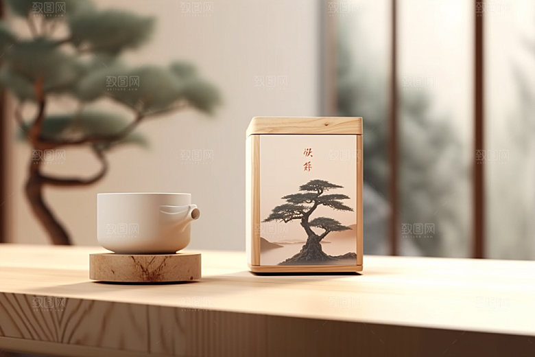 茶叶包装传统茶叶罐模型