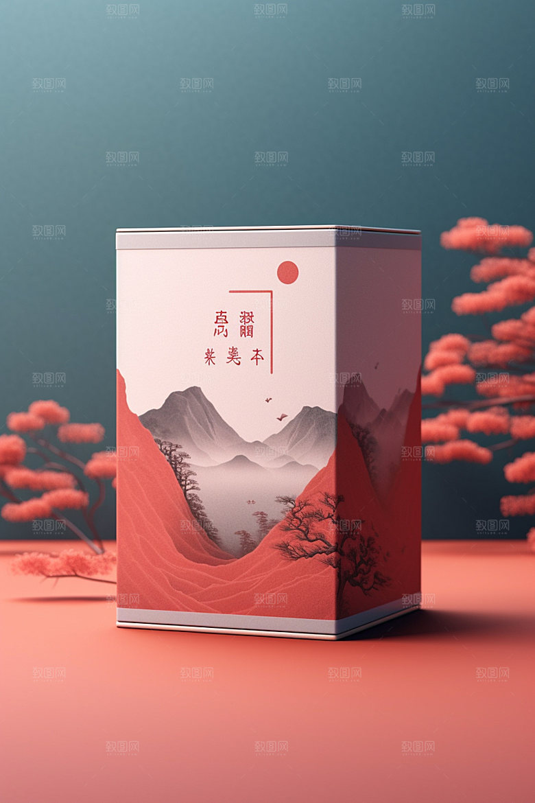 茶叶包装包装设计中式模型