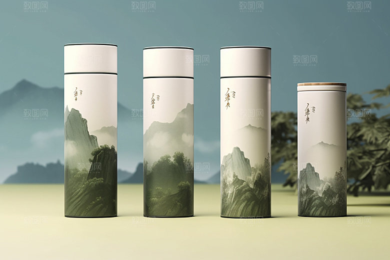 茶叶包装中式立体模型