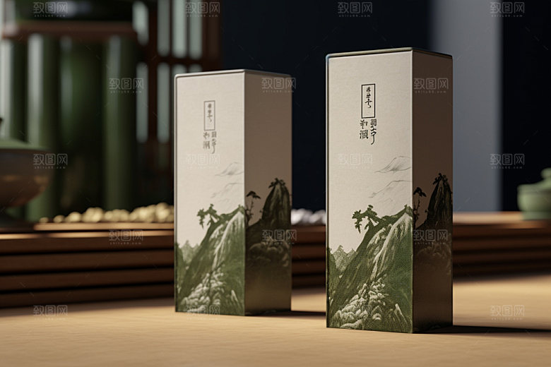 茶叶包装包装设计传统模型