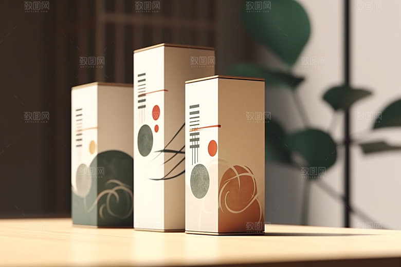 茶叶包装中国风茶叶罐模型