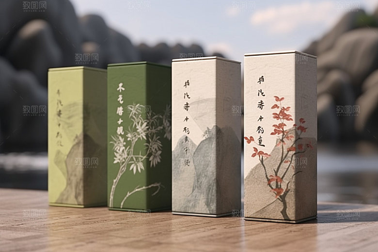 茶叶包装传统3D模型