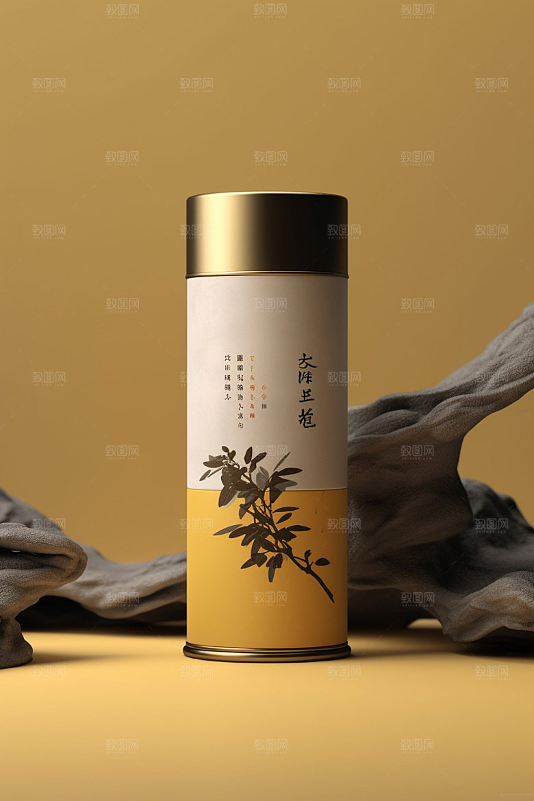 茶叶包装中式立体模型