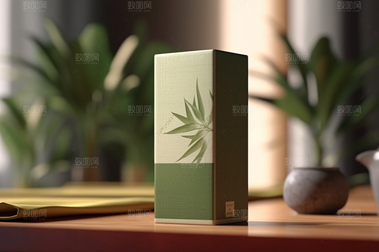 茶叶包装中式茶叶罐模型