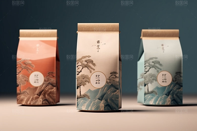 茶叶包装传统中国风模型
