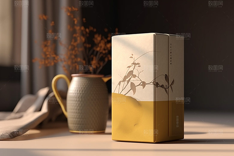 茶叶包装中国风立体模型