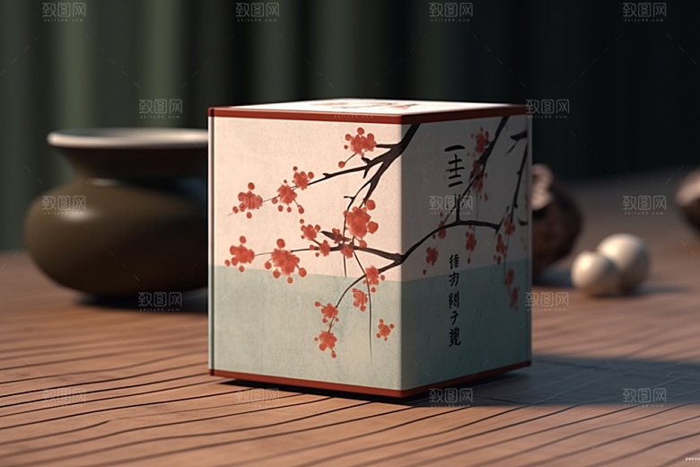 茶叶包装中国风包装设计模型