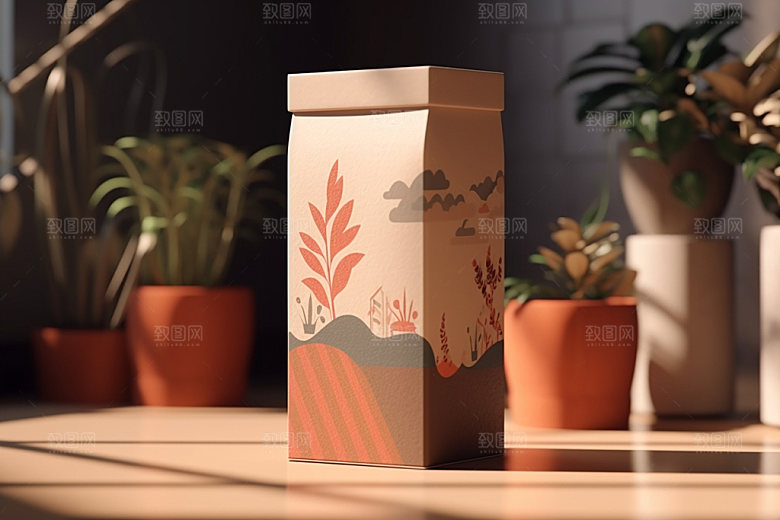 茶叶包装立体中国风模型