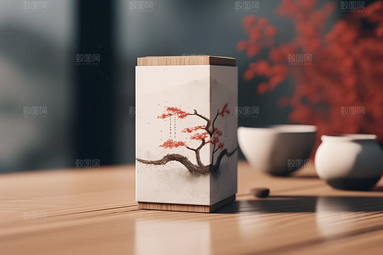茶叶包装立体中国风模型