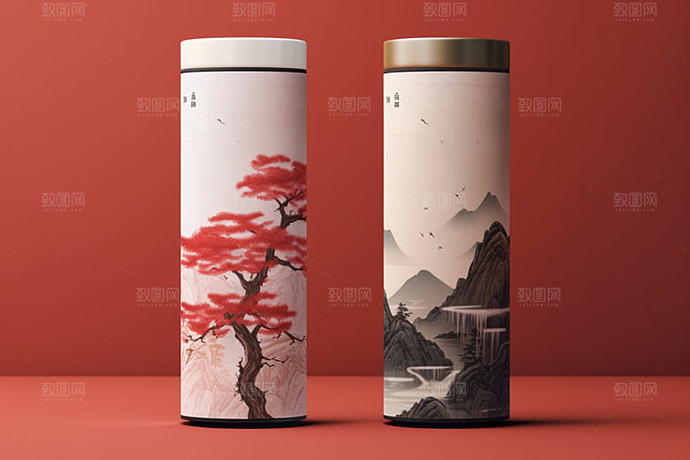 茶叶包装中式中国风模型