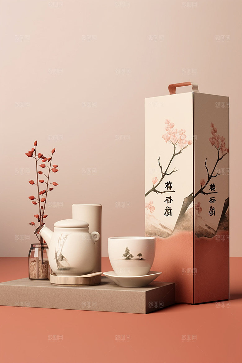 茶叶包装包装设计茶叶罐模型