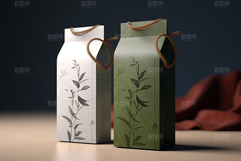 茶叶包装茶叶罐中式模型