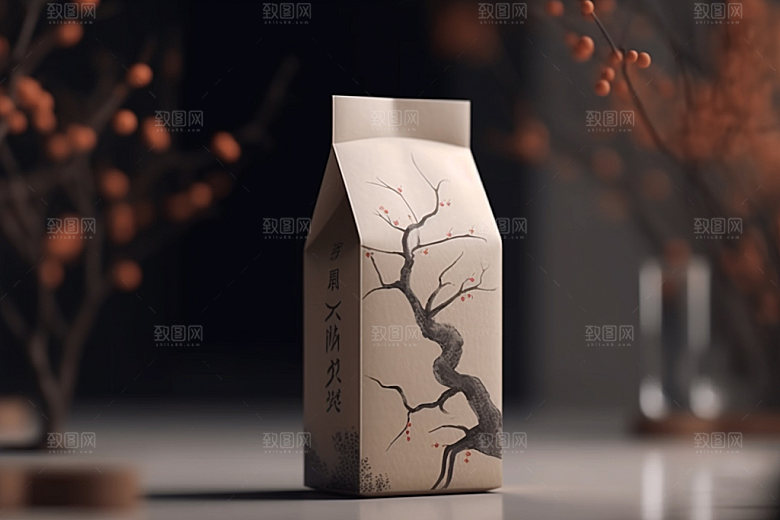 茶叶包装传统茶叶罐模型