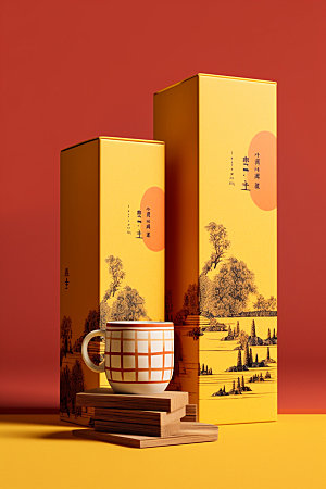 茶叶罐3D中式模型
