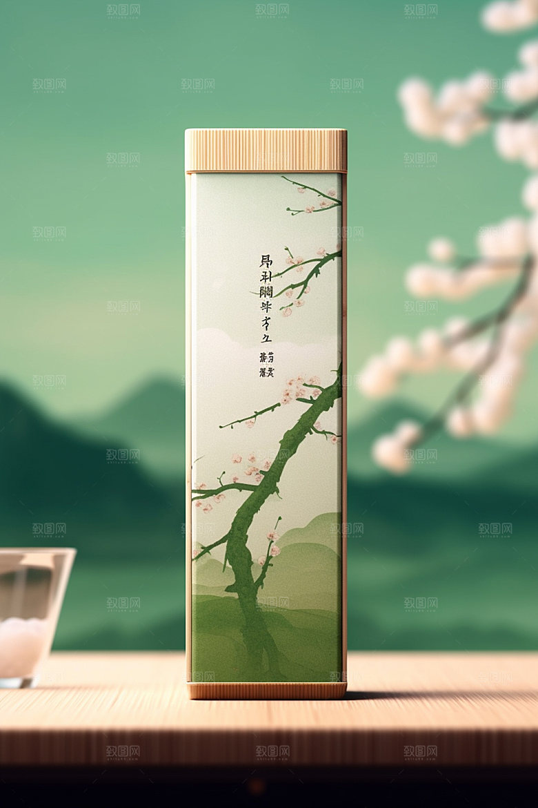 茶叶罐包装设计中国风模型