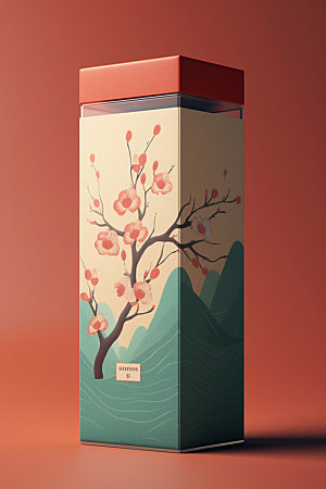 茶叶罐中国风传统模型