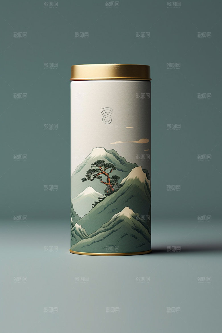 茶叶罐传统中式模型
