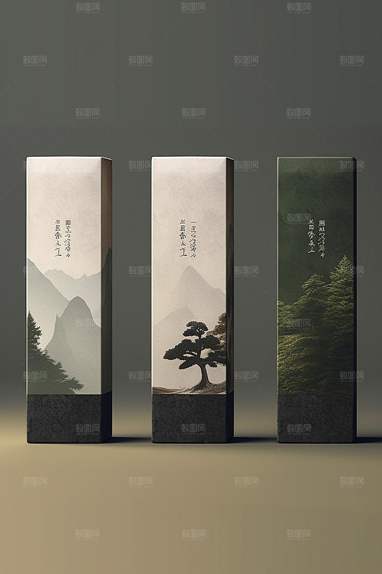 茶叶罐中国风传统模型